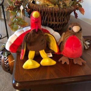 EUC Early and Gobbles TY Beanie Babies